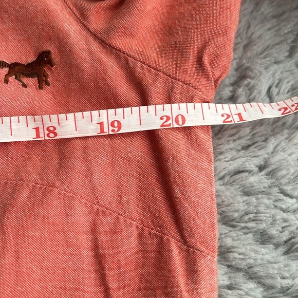 LEMON GRASS coral cotton Button-Up Shirt Horse Embroidery Rodeo western novel L - Picture 7 of 8